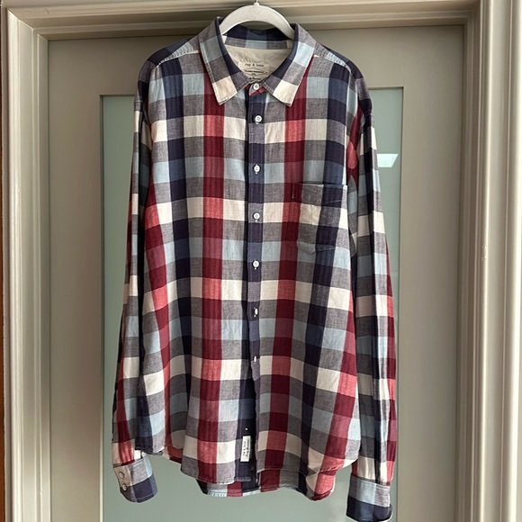 Rag & Bone men’s checked button down shirt size XXL - Picture 1 of 10